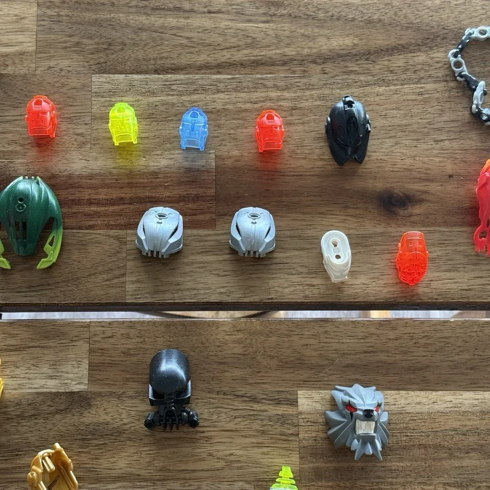 LEGO BIONICLE Hero Factory Bulk Lot of Masks Brains Parts Pieces SEE PICTURES!